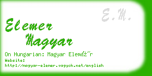 elemer magyar business card